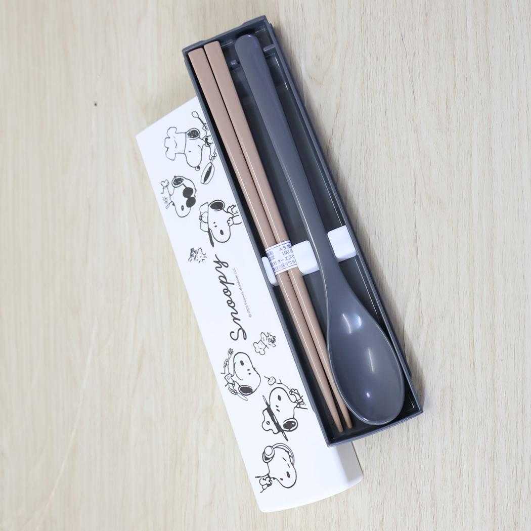 スヌーピー コンビセット 抗菌 おはし＆スプーンのツインセット スライド式 エブリデイコスチューム ピーナッツ カミオジャパン 新学期準備 日本製 キャラクター グッズ メール便可 シネマコレクション