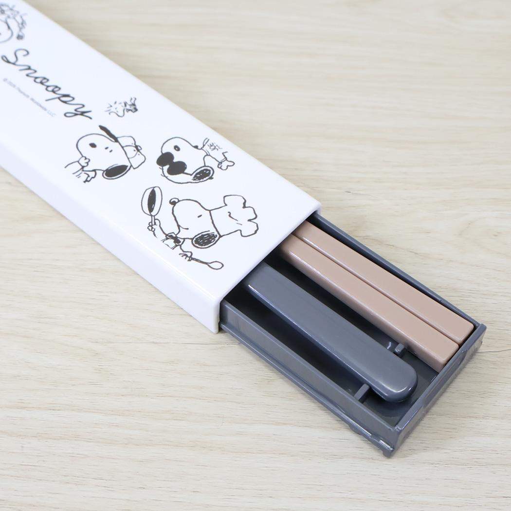 スヌーピー コンビセット 抗菌 おはし＆スプーンのツインセット スライド式 エブリデイコスチューム ピーナッツ カミオジャパン 新学期準備 日本製 キャラクター グッズ メール便可 シネマコレクション