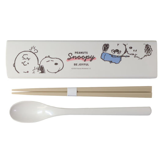 スヌーピー コンビセット 抗菌 おはし＆スプーンのツインセット スライド式 ぎゅっとよりあう ピーナッツ カミオジャパン 新学期準備 日本製 キャラクター グッズ メール便可 シネマコレクション