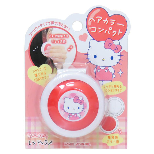 ハローキティ ヘアカラー用品 ヘアカラーコンパクト レッド サンリオ カミオジャパン コスプレ 髪染め 推し活 キャラクター グッズ シネマコレクション