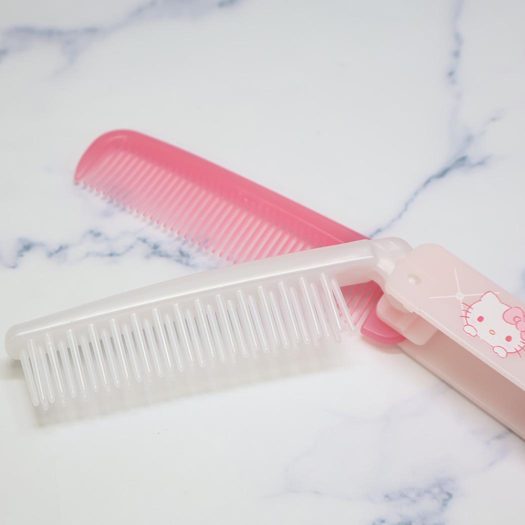 ハローキティ ヘアブラシ 折りたたみブラシ＆コーム サンリオ カミオジャパン 折りたたみくし 日本製 キャラクター グッズ メール便可 シネマコレクション
