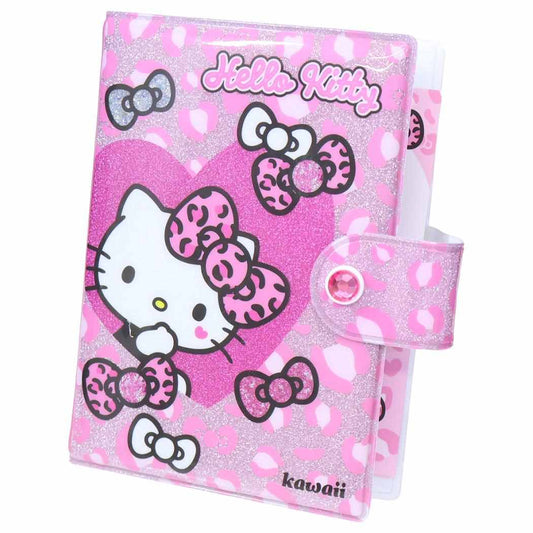 ハローキティ シール帳 シールバインダー ヒョウ柄 サンリオ カミオジャパン シール交換帳 キャラクター グッズ シネマコレクション