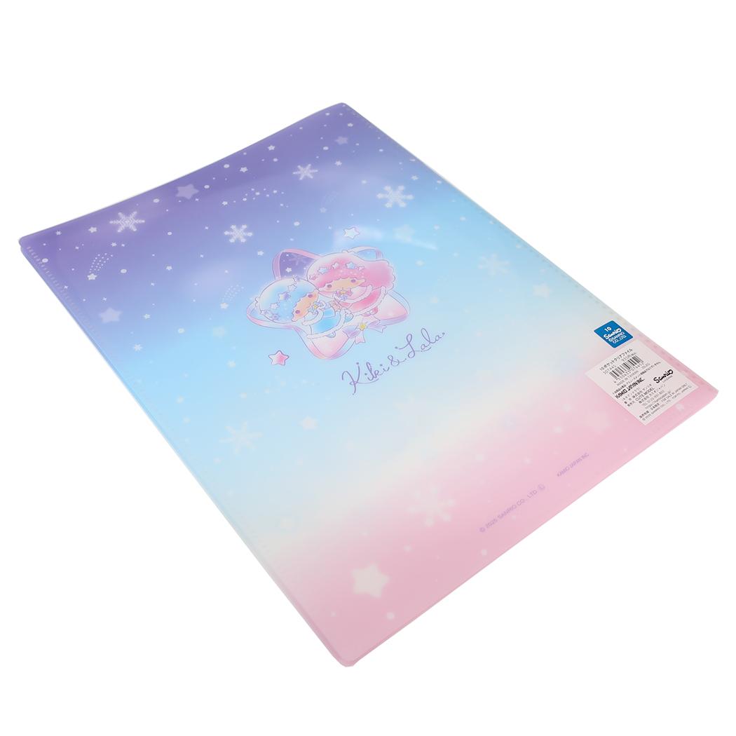 リトルツインスターズ ポケットファイル 10ポケットクリアファイル A4 雪灯りのファンタジー サンリオ カミオジャパン 新学期準備文具 かわいい キャラクター グッズ シネマコレクション