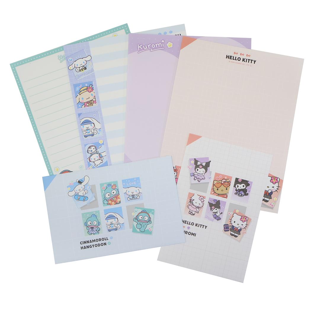 サンリオキャラクターズ レターセット ボリュームアップレター MIX ハイ！ポーズ！ Sanrio カミオジャパン 手紙セット 便箋＆封筒 キャラクター グッズ メール便可 シネマコレクション