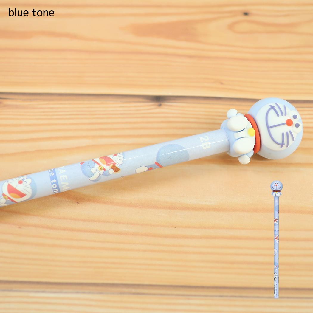 ドラえもん えんぴつ でかマスコット 鉛筆 2B blue tone 藤子F不二雄 カミオジャパン