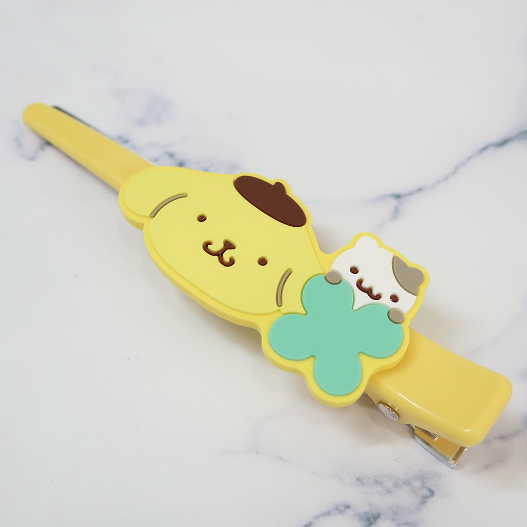 ポムポムプリン 前髪クリップ ぎゅっともマスコットロングヘアクリップ サンリオ カミオジャパン コスメ雑貨 ヘアアクセ キャラクター グッズ メール便可 シネマコレクション