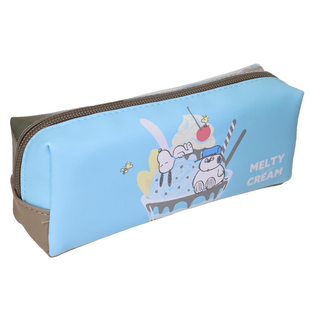 スヌーピー ペンポーチ BOXペンケース MELTY ICE CREAM ピーナッツ カミオジャパン 新学期準備文具 キャラクター グッズ シネマコレクション