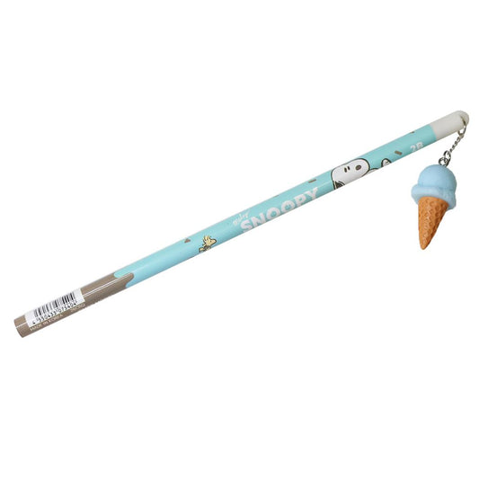 スヌーピー えんぴつ アイスチャーム付き鉛筆2B MELTY ICE CREAM ヨコ ピーナッツ カミオジャパン 新学期準備文具 キャラクター グッズ メール便可 シネマコレクション