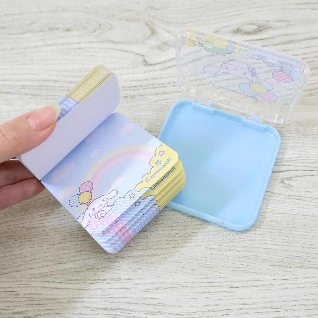 シナモロール メモ帳 クリアケース入りメモ Back To School Basic サンリオ カミオジャパン シール入れ キャラクター グッズ メール便可 シネマコレクション