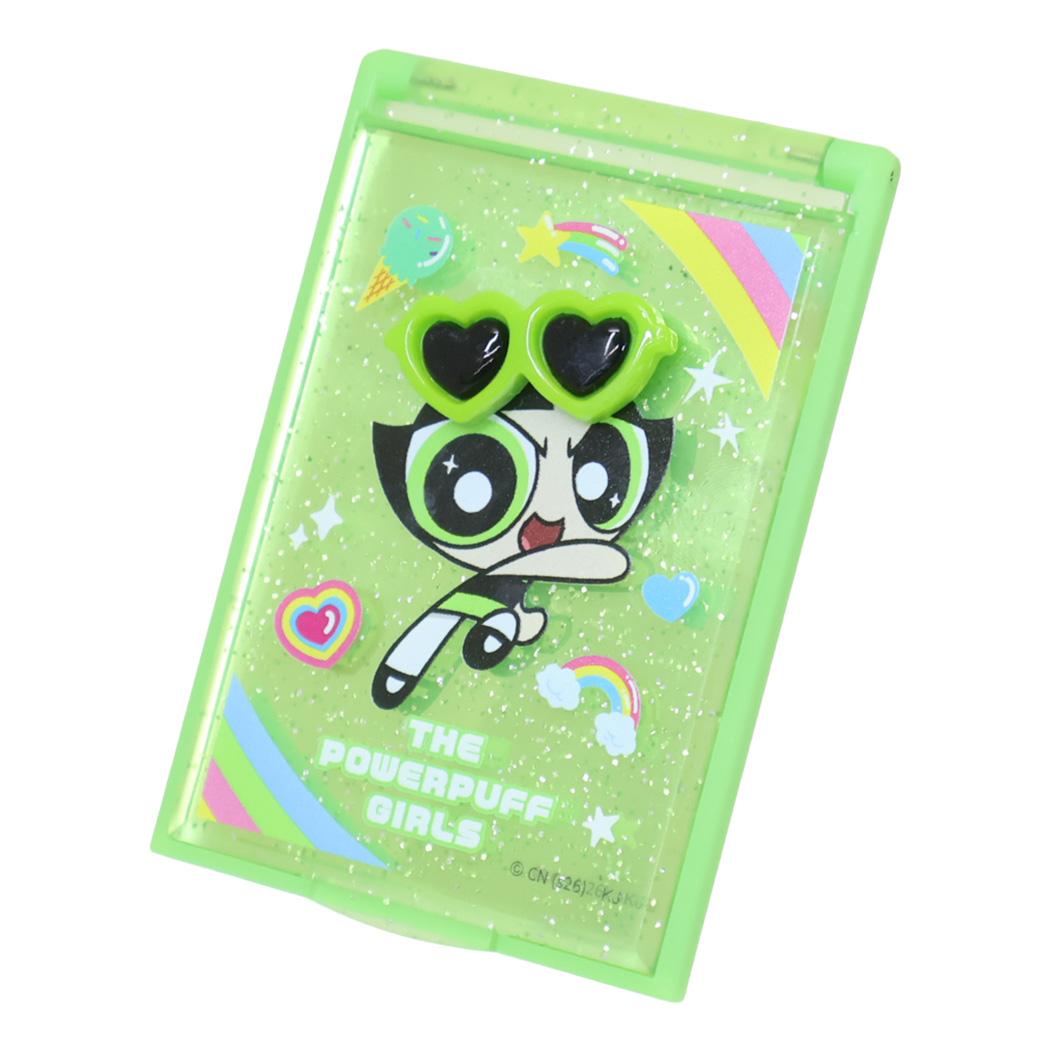 パワーパフガールズ 手鏡 サングラス付きミラー バターカップ カミオジャパン コンパクトミラー かわいい 日本製 キャラクター グッズ メール便可 シネマコレクション