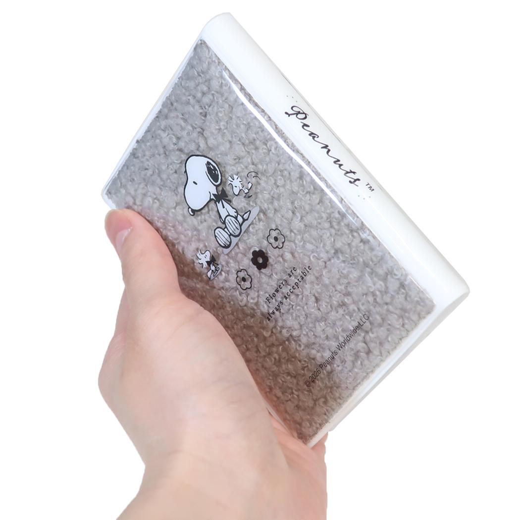 スヌーピー メモ帳 もこメモ MONOCHROME FLOWER ピーナッツ カミオジャパン