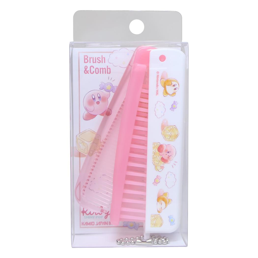 星のカービィ ヘアブラシ 折りたたみブラシ＆コーム PUPUPU RAINY？ DAY カミオジャパン 折りたたみくし キャラクター グッズ メール便可 シネマコレクション
