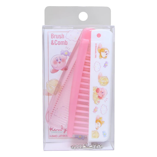 星のカービィ ヘアブラシ 折りたたみブラシ＆コーム PUPUPU RAINY？ DAY カミオジャパン 折りたたみくし キャラクター グッズ メール便可 シネマコレクション