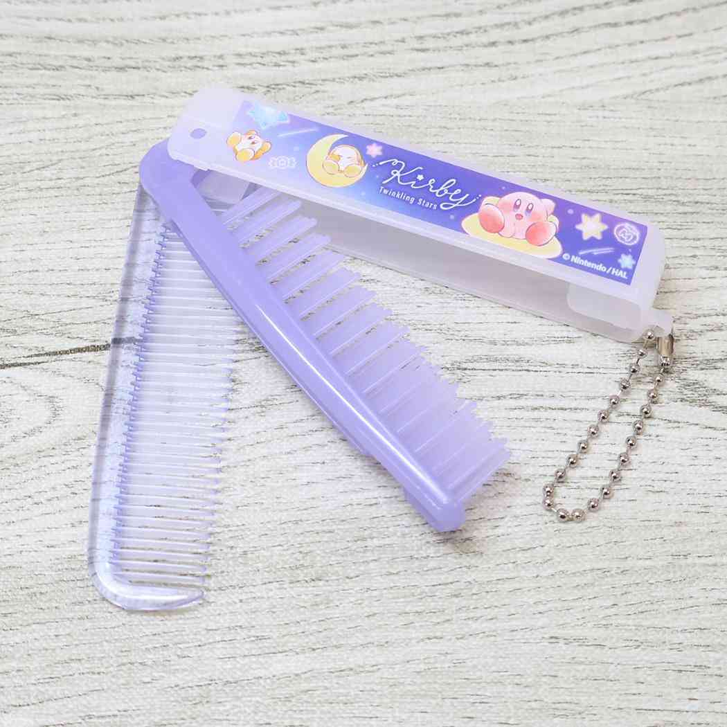 星のカービィ ヘアブラシ 折りたたみブラシ＆コーム Twinkling Stars カミオジャパン 折りたたみくし キャラクター グッズ メール便可 シネマコレクション