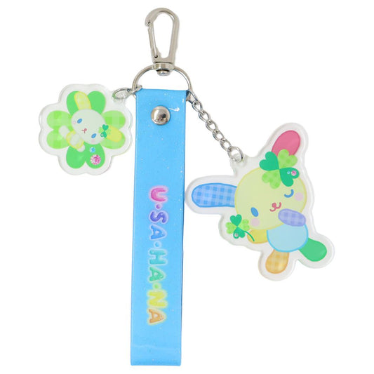 ウサハナ キーホルダー ラメタグキーホルダー Happy Clover Days サンリオ カミオジャパン バッグチャーム キャラクター グッズ メール便可 シネマコレクション
