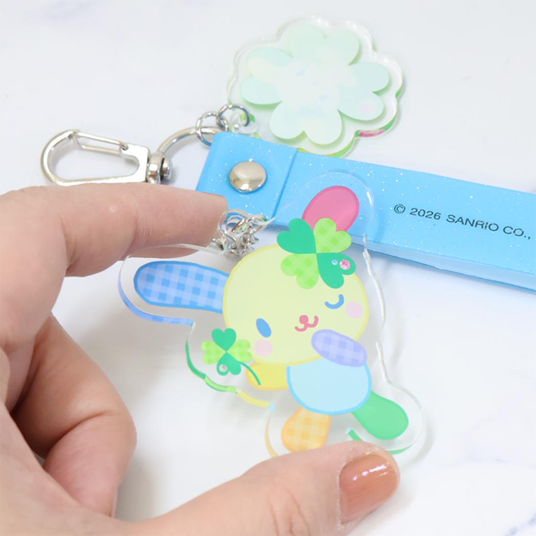ウサハナ キーホルダー ラメタグキーホルダー Happy Clover Days サンリオ カミオジャパン バッグチャーム キャラクター グッズ メール便可 シネマコレクション