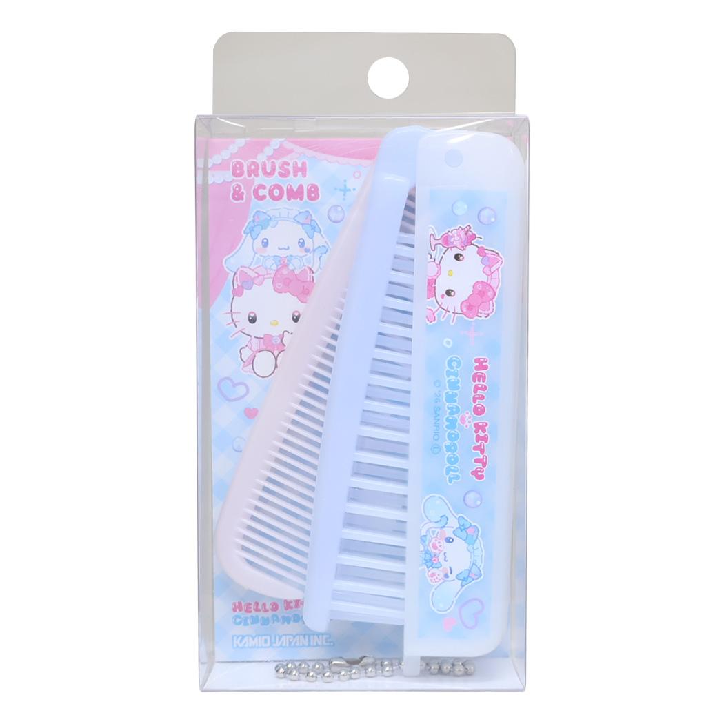 ハローキティ シナモロール ヘアブラシ 折りたたみブラシ＆コーム サンリオ カミオジャパン 折りたたみくし キャラクター グッズ メール便可 シネマコレクション