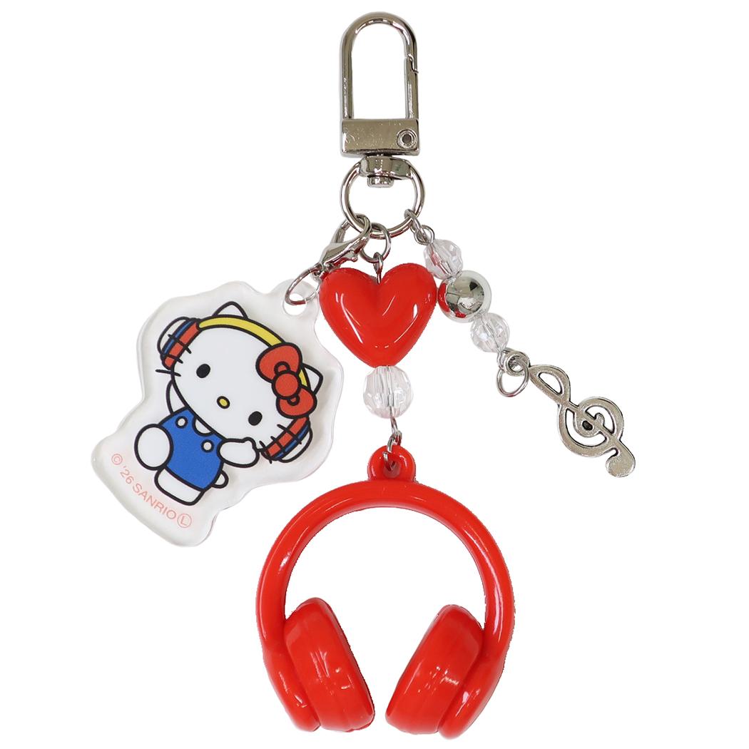 ハローキティ キーリング ヘッドフォンキーホルダー サンリオ カミオジャパン プレゼント キャラクター グッズ シネマコレクション