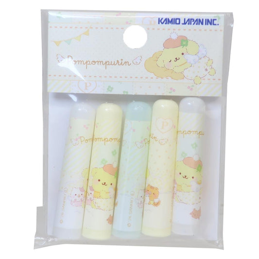ポムポムプリン 鉛筆キャップ えんぴつカバー 5本セット サンリオ カミオジャパン 新学期準備文具 キャラクター グッズ メール便可 シネマコレクション
