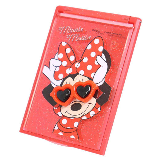 ディズニーキャラクター 手鏡 サングラス付ミラー ミニーマウス Disney カミオジャパン