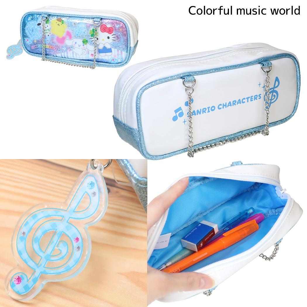 サンリオキャラクターズ ペンケース パイピンBOXペンポーチ 平成ファンシー Colorful music world Sanrio カミオジャパン