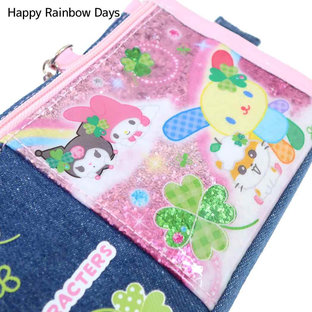 サンリオキャラクターズ ペンケース デニムWファスナーペンポーチ 平成ファンシー Happy Rainbow Days Sanrio カミオジャパン