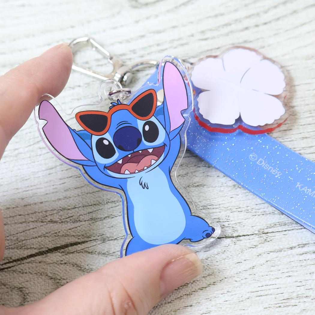 ディズニーキャラクター キーリング ラメタグキーホルダー スティッチ Disney カミオジャパン