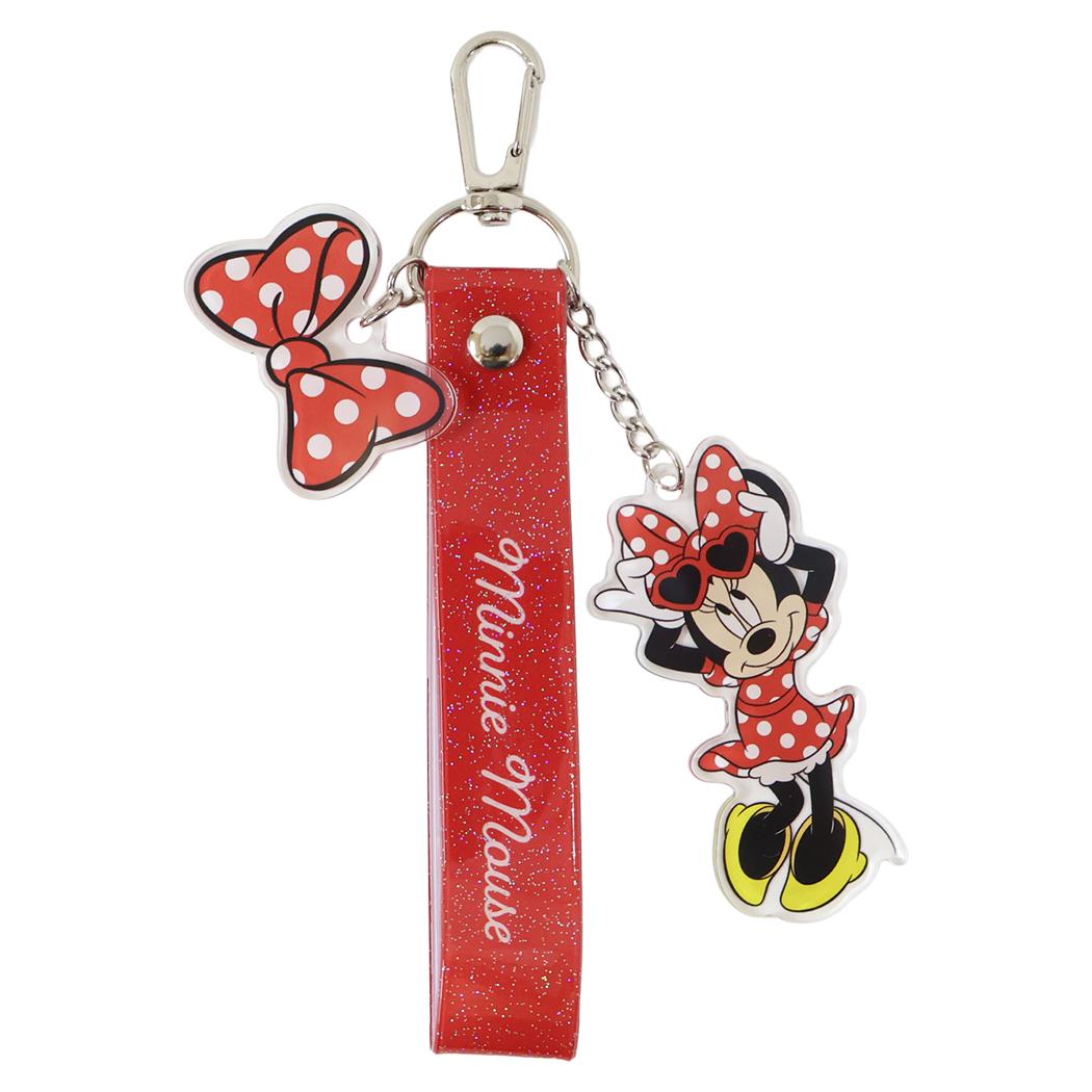 ディズニーキャラクター キーリング ラメタグキーホルダー ミニーマウス Disney カミオジャパン