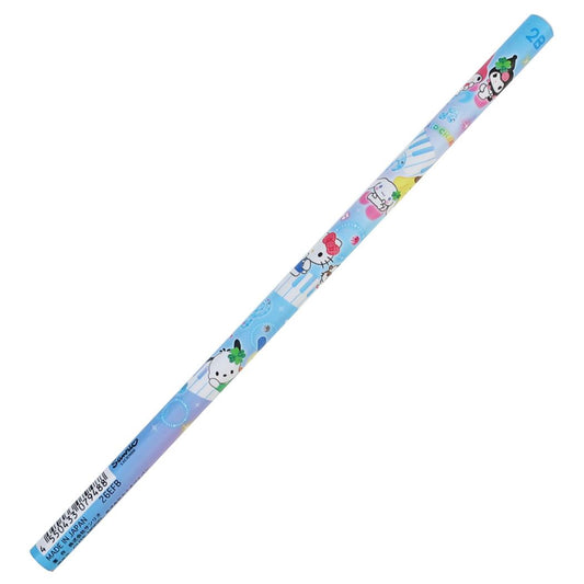サンリオキャラクターズ 鉛筆 2B 丸軸 平成ファンシー Colorful music world Sanrio カミオジャパン