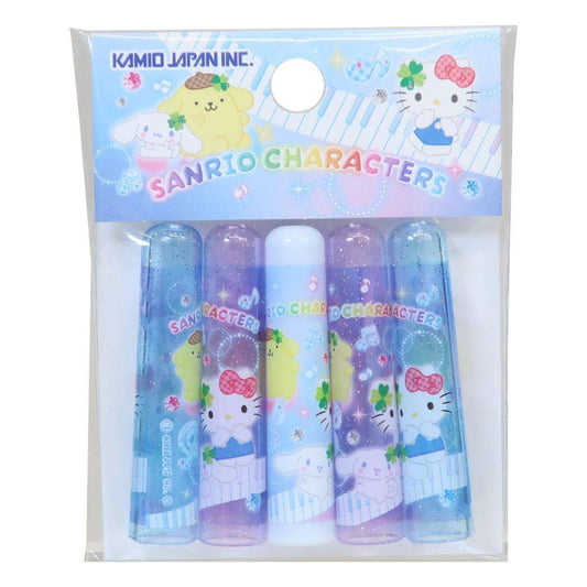 サンリオキャラクターズ 鉛筆キャップ えんぴつカバー 5本セット 平成ファンシー Colorful music world Sanrio カミオジャパン