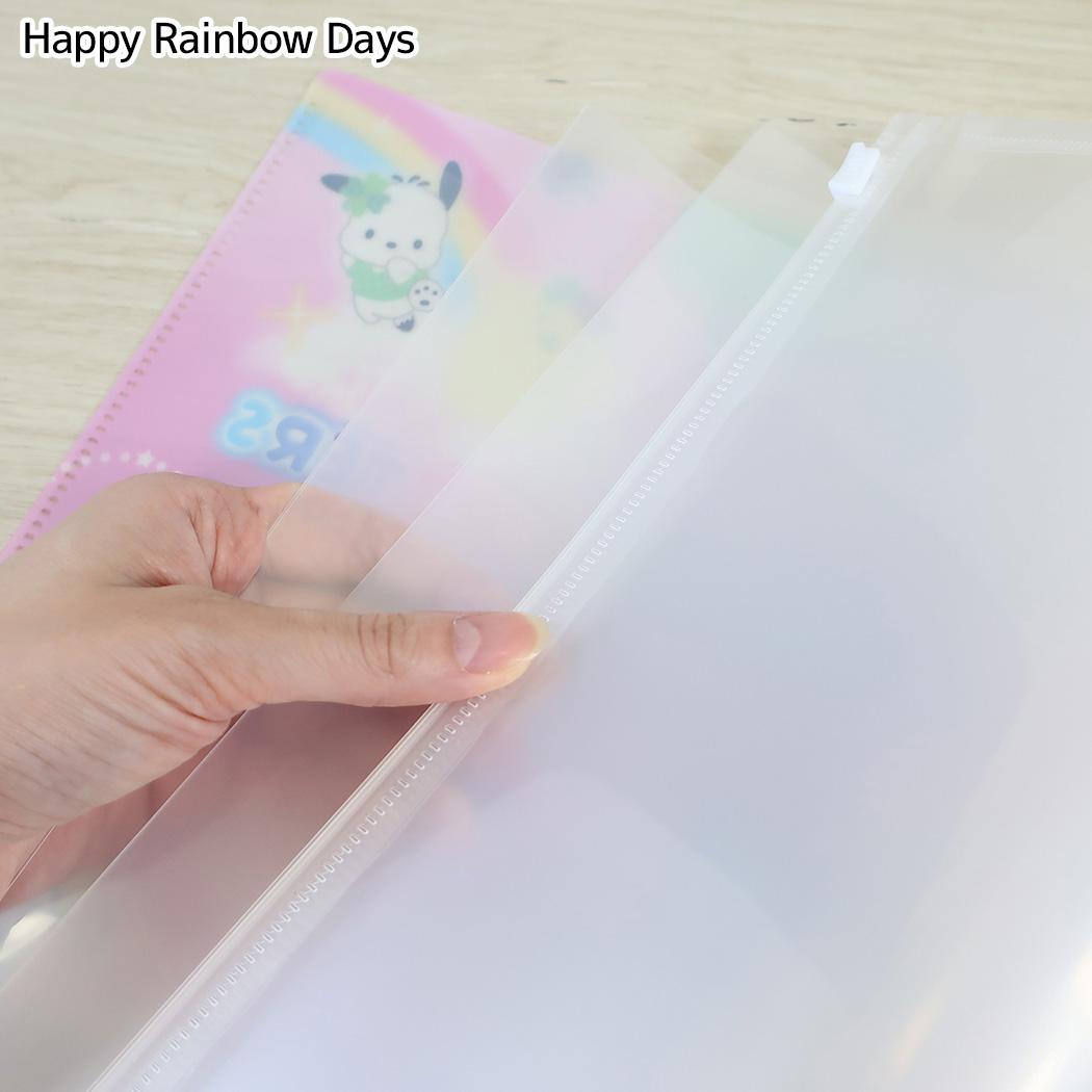 サンリオキャラクターズ ポケットファイル ファスナー付き6ポケットクリアファイル A4 平成ファンシー Happy Rainbow Days Sanrio カミオジャパン