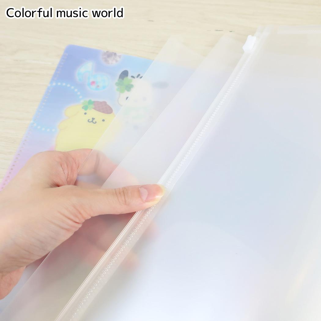 サンリオキャラクターズ ポケットファイル ファスナー付き6ポケットクリアファイル A4 平成ファンシー Colorful music world Sanrio カミオジャパン