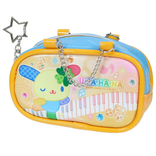 サンリオキャラクターズ ミニポーチ エナメルポーチキーホルダー 平成ファンシー ウサハナ Sanrio カミオジャパン