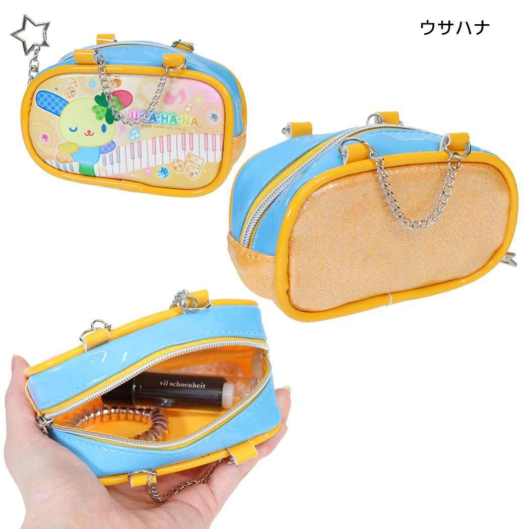 サンリオキャラクターズ ミニポーチ エナメルポーチキーホルダー 平成ファンシー ウサハナ Sanrio カミオジャパン