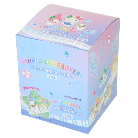サンリオキャラクターズ 缶バッジ トレーディング星型グリッターカンバッジ 平成ファンシー 全8種 BOX 8個入セット Sanrio カミオジャパン