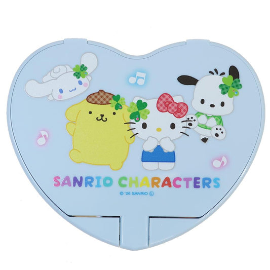 サンリオキャラクターズ 手鏡 ハート型コンパクトミラー 平成ファンシー Colorful music world Sanrio カミオジャパン