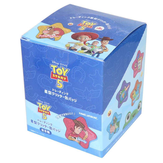 トイストーリー5 缶バッジ トレーディング星型グリッター缶バッジ 全8種 8個セット ディズニー カミオジャパン
