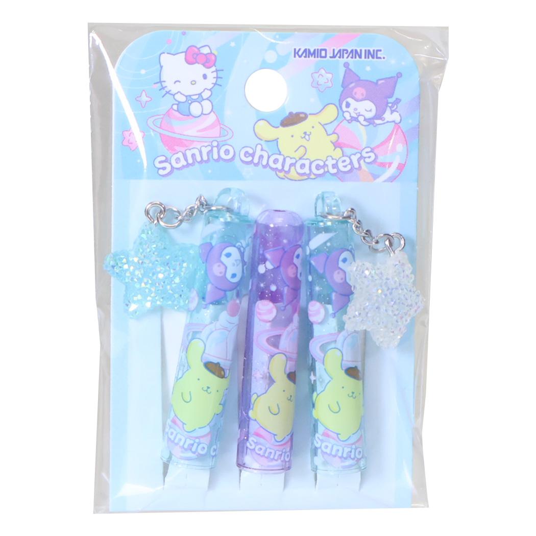 鉛筆キャップ きらめきチャームえんぴつカバー 3本セット サンリオキャラクターズ Sanrio カミオジャパン