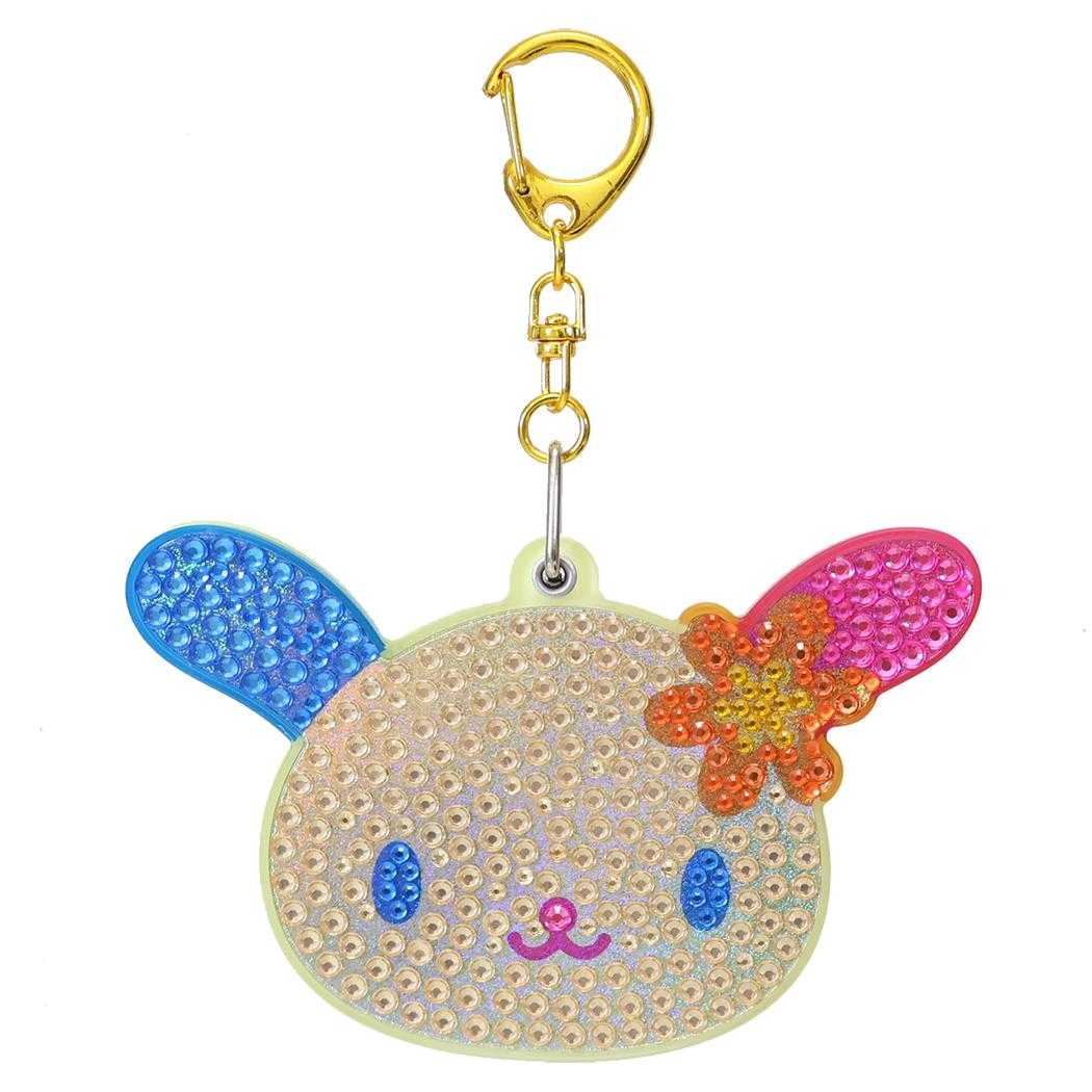サンリオ 手鏡 プリズムミラーキーホルダー ウサハナ カミオジャパン