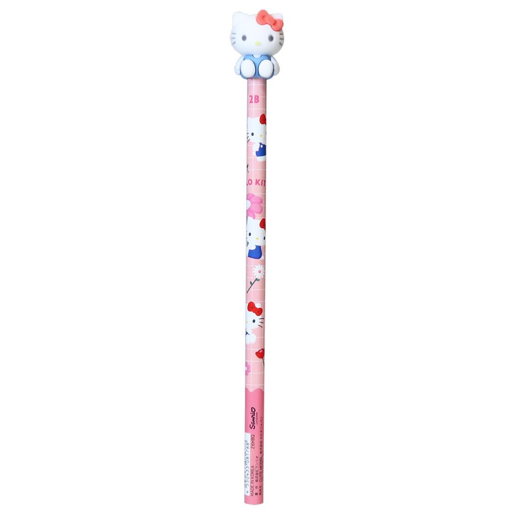 サンリオキャラクターズ 鉛筆 でかマスコットえんぴつ 2B 丸軸 ハローキティ Sanrio カミオジャパン