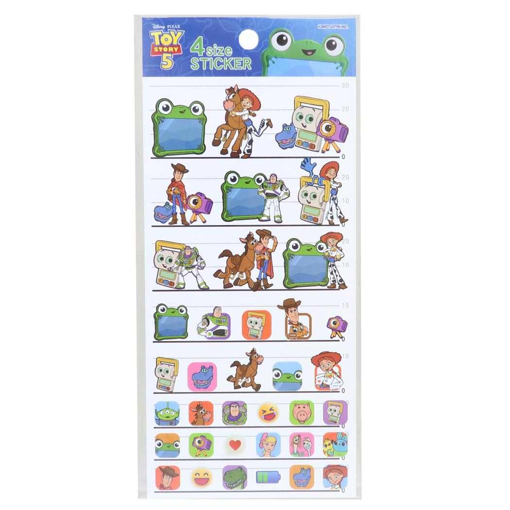 トイストーリー5 シールシート 4サイズステッカー 4size STICKER カラフルアイコン ディズニー カミオジャパン