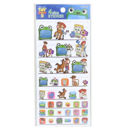 トイストーリー5 シールシート 4サイズステッカー 4size STICKER カラフルアイコン ディズニー カミオジャパン