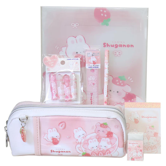 しゅがのん 文具セット 7点文房具セット いちごティー カミオジャパン 新学期準備文具 かわいい グッズ シネマコレクション