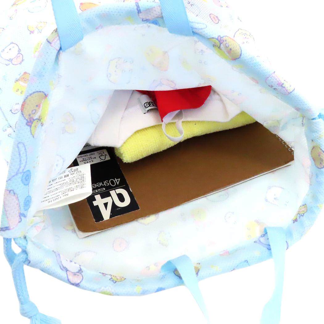 すみっコぐらし 巾着袋 メッシュ巾着L 新入学 サンエックス 高波クリエイト 小物入れ 幼稚園 小学生 キャラクター グッズ メール便可 シネマコレクション