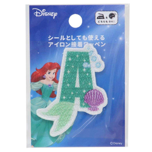 リトルマーメイド ワッペン アルファベットワッペン A アリエル ディズニープリンセス 社コッカ 手芸用品 キャラクター グッズ メール便可 シネマコレクション