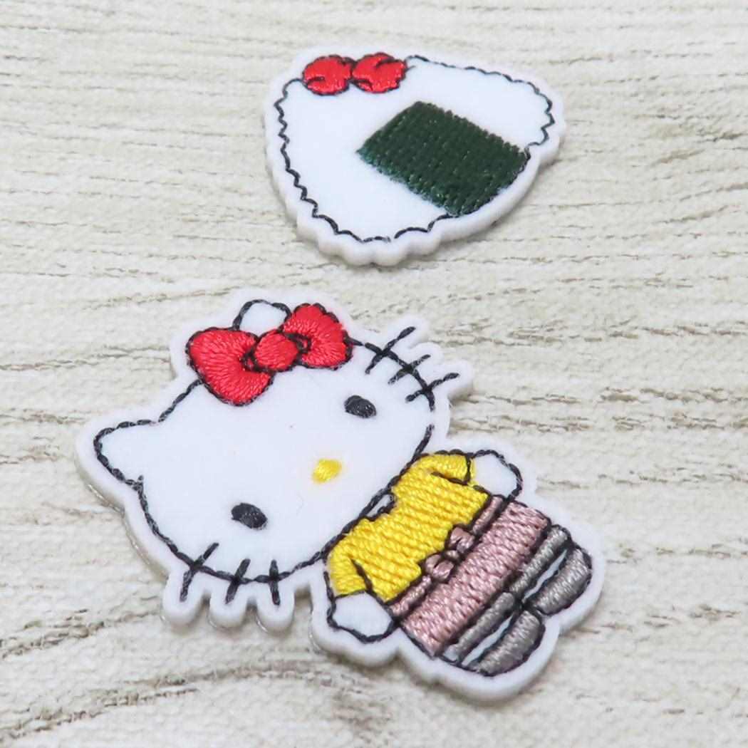 ハローキティ ワッペン ふわふわワッペン ぷちぷんと おみせやさん おにぎり サンリオ コッカ 手芸用品 刺繍 ししゅう キャラクター グッズ メール便可 シネマコレクション
