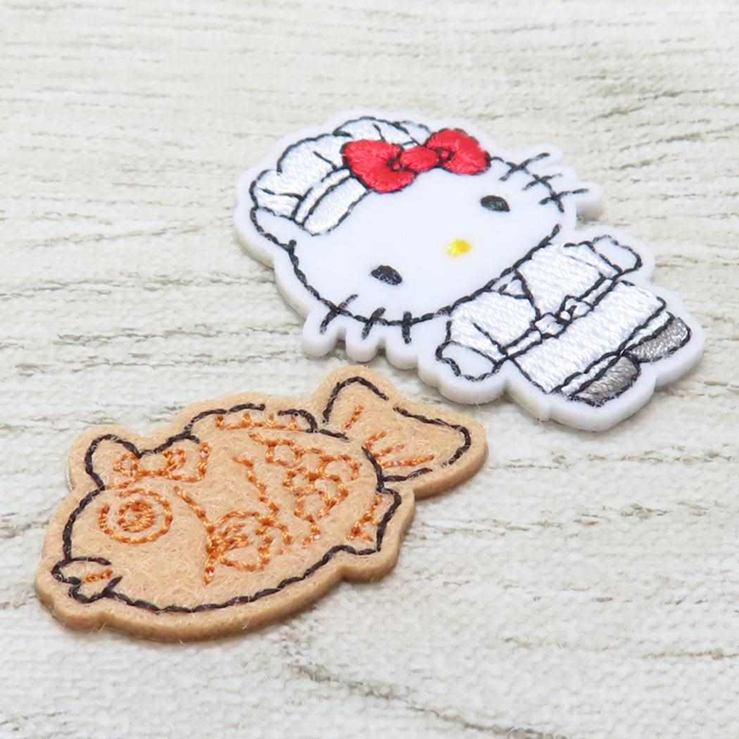 ハローキティ ワッペン ふわふわワッペン ぷちぷんと おみせやさん たいやき サンリオ コッカ 手芸用品 刺繍 ししゅう キャラクター グッズ メール便可 シネマコレクション