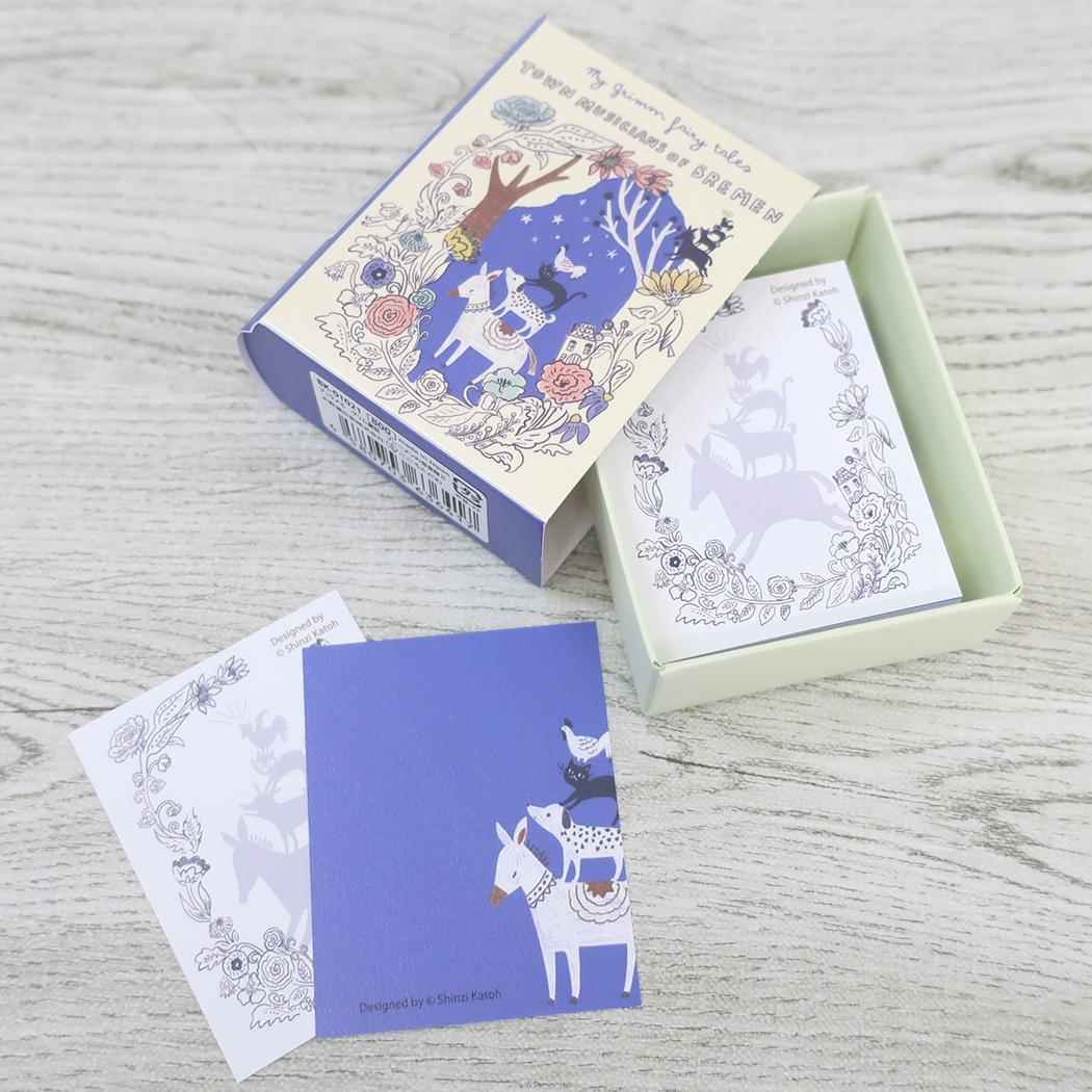 Shinzi Katoh シンジ カトウ メモ帳 ブックメモ グリム童話 ブレーメンの音楽隊 2 木野瀬印刷 事務用品 かわいい グッズ シネマコレクション