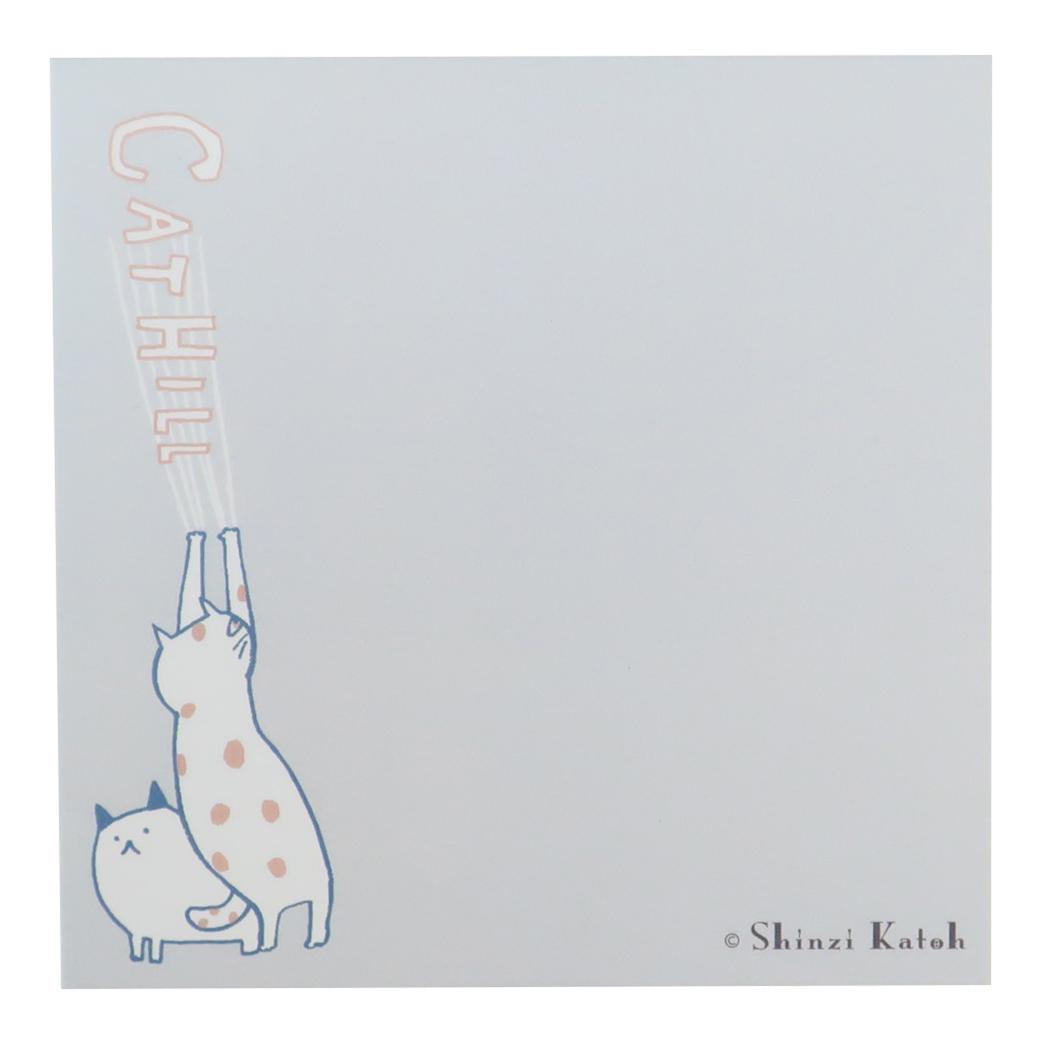キャットヒル メモ帳 ブロックメモ グリーン 木野瀬印刷 事務用品 かわいい グッズ メール便可 シネマコレクション