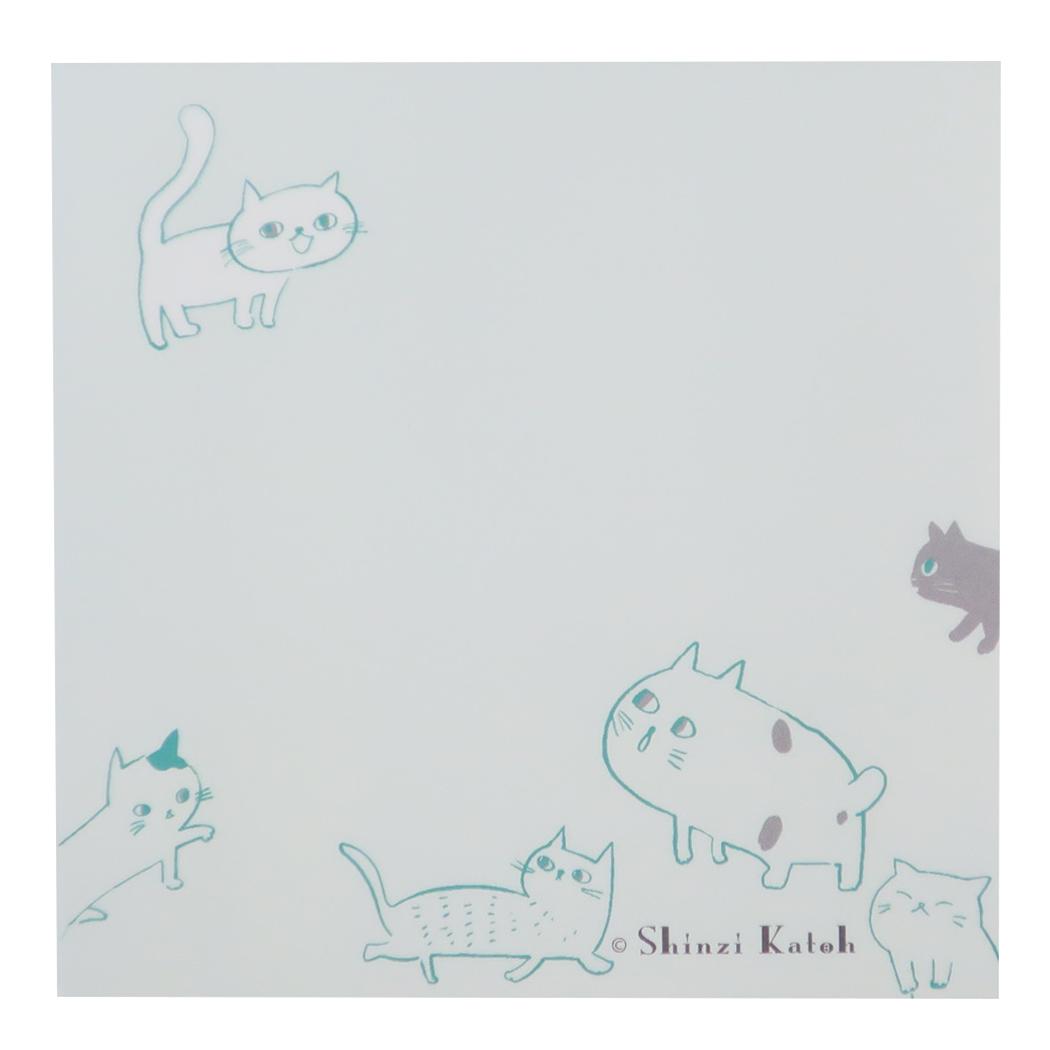 キャットヒル メモ帳 ブロックメモ イエロー 木野瀬印刷 事務用品 かわいい グッズ メール便可 シネマコレクション